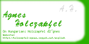 agnes holczapfel business card